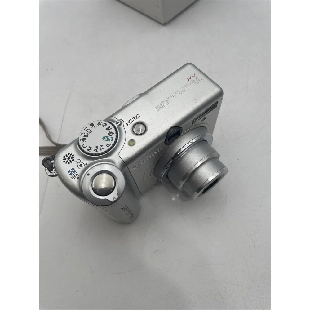 Canon PowerShot A95 5MP Digital Camera 12X Zoom+Battery+Memory Card-TESTED